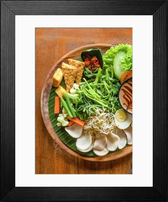 Framed Print : Traditional Indonesian cuisine, Bali, Indonesia