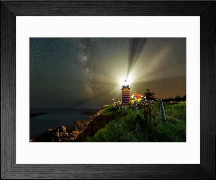 Framed Print : Milky Way over West Quoddy Head State Park, Lubec, Maine Framed Print : Milky Way over West Quoddy Head State Park, Lubec, Maine