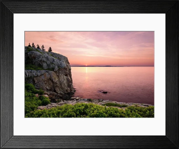Framed Print : Sun rising over Great Head Peninsula, Acadia National Park, Maine, USA Framed Print : Sun rising over Great Head Peninsula, Acadia National Park, Maine, USA