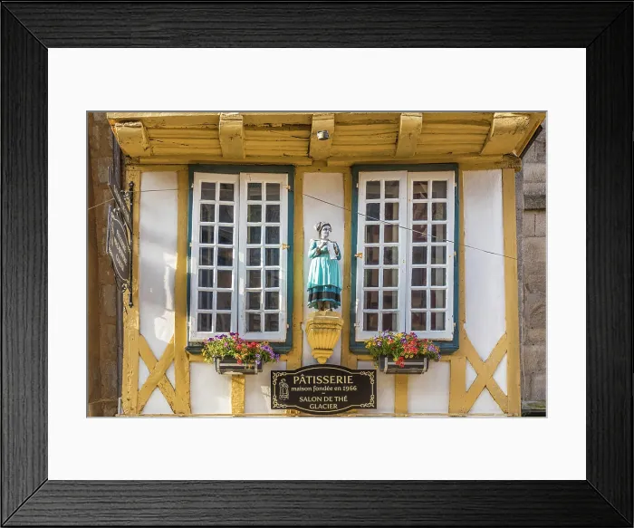 Framed Print : Traditional patisserie on Rue Kereon in the old town of Quimper, Finistere, Brittany, France Framed Print : Traditional patisserie on Rue Kereon in the old town of Quimper, Finistere, Brittany, France