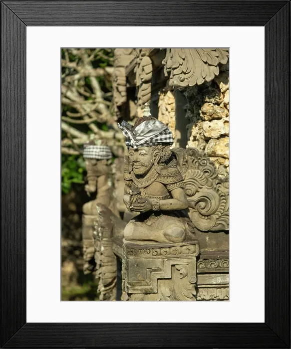 Framed Print : Statues at a typical Balinese Hindu temple, Bali, Indonesia