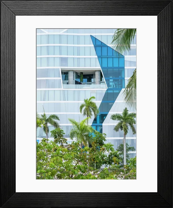 Framed Print : Building facade, Downtown Miami, Miami, Florida, USA Framed Print : Building facade, Downtown Miami, Miami, Florida, USA