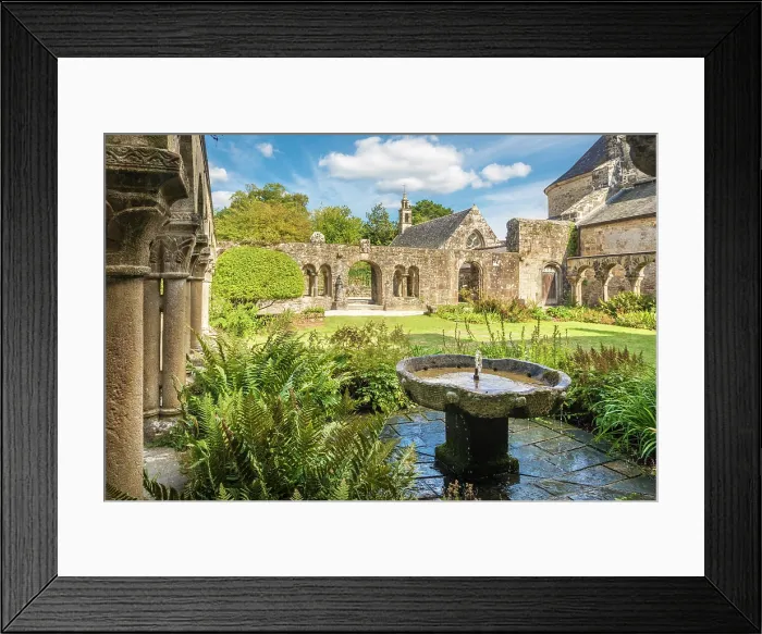 Framed Print : Cloister of the Abbaye de Daoulas in Daoulas, Finistere, Brittany, France Framed Print : Cloister of the Abbaye de Daoulas in Daoulas, Finistere, Brittany, France
