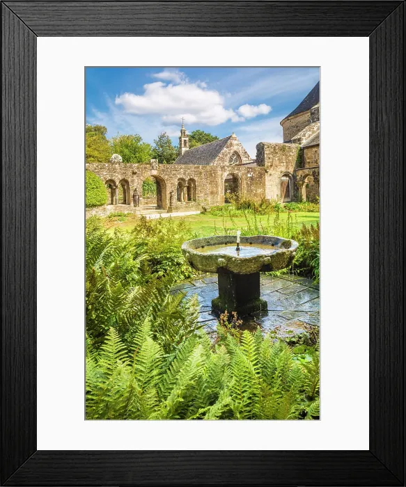 Framed Print : Cloister of the Abbaye de Daoulas in Daoulas, Finistere, Brittany, France Framed Print : Cloister of the Abbaye de Daoulas in Daoulas, Finistere, Brittany, France