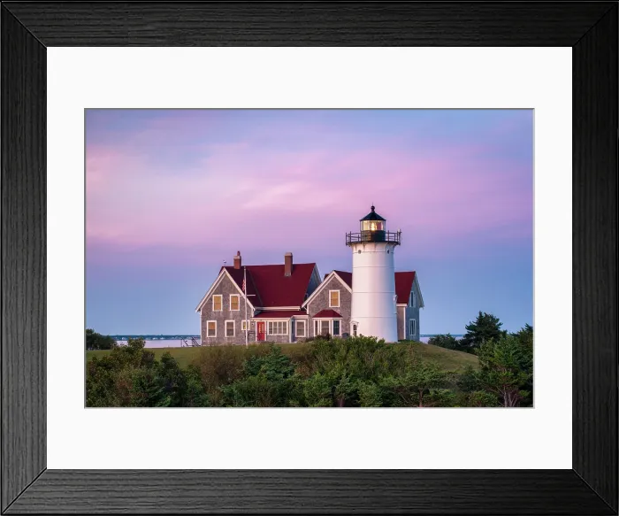 Framed Print : Sunset at Nobska Lighthouse, Cape Cod, Falmouth, Massachusetts, USA Framed Print : Sunset at Nobska Lighthouse, Cape Cod, Falmouth, Massachusetts, USA