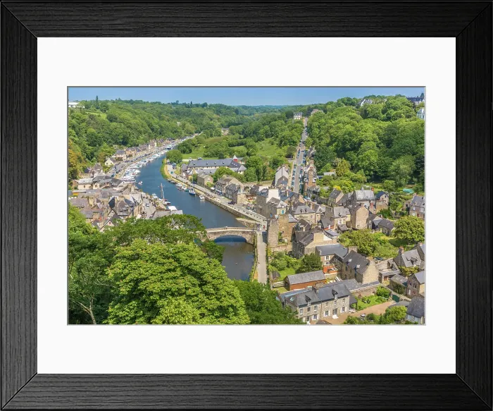 Framed Print : View of the harbor district on the Rance River, Dinan, Cotes-d'Armor, Brittany, France Framed Print : View of the harbor district on the Rance River, Dinan, Cotes-d'Armor, Brittany, France