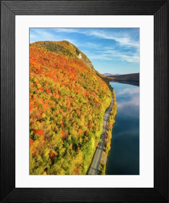 Framed Print : Lake Willoughby at peak of fall foliage, Green Mountains, Westmore, Vermont, USA Framed Print : Lake Willoughby at peak of fall foliage, Green Mountains, Westmore, Vermont, USA
