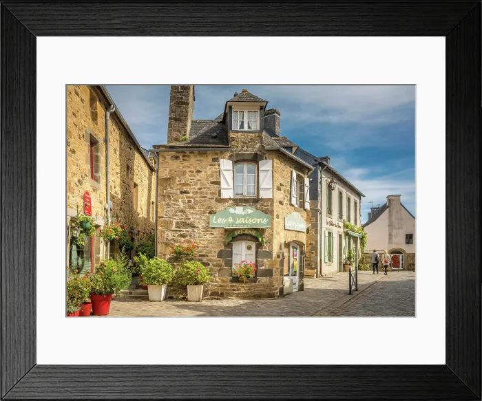 Framed Print : Historic houses in the old town of Le Faou, Finistere, Brittany, France Framed Print : Historic houses in the old town of Le Faou, Finistere, Brittany, France