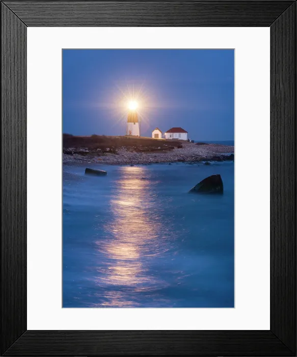Framed Print : Dusk at Point Judith Lighthouse on Narragansett Bay, Point Judith, Rhode Island, USA Framed Print : Dusk at Point Judith Lighthouse on Narragansett Bay, Point Judith, Rhode Island, USA