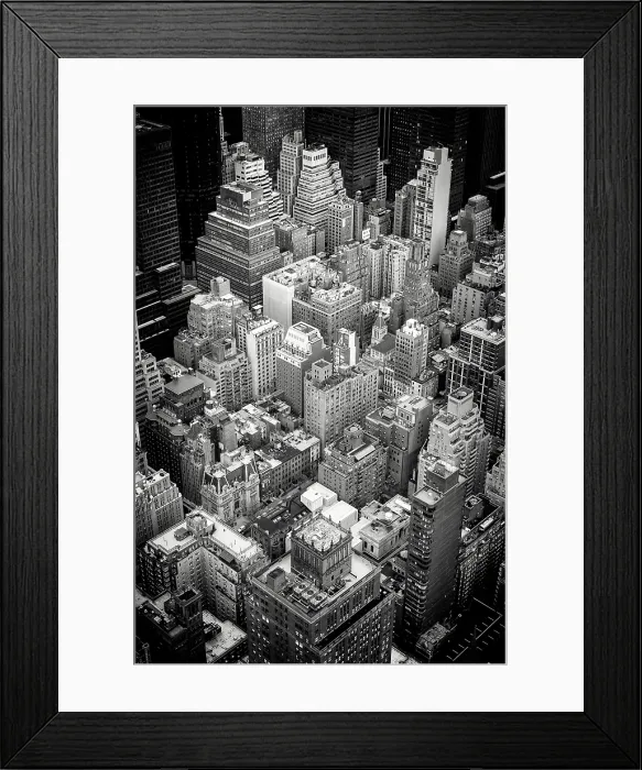 Framed Print : Buildings in mid-town Manhattan from the Empire State Building, Manhattan, New York City, New York, USA Framed Print : Buildings in mid-town Manhattan from the Empire State Building, Manhattan, New York City, New York, USA