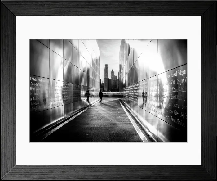 Framed Print : Man walking between the walls of the Empty Sky Memorial, Liberty State Park, Jersey City, New Jersey, USA Framed Print : Man walking between the walls of the Empty Sky Memorial, Liberty State Park, Jersey City, New Jersey, USA