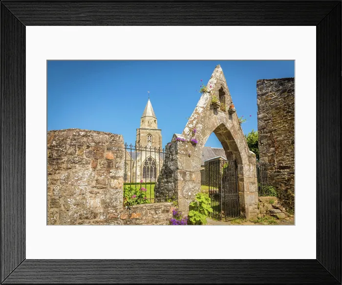 Framed Print : Historic church district in the village of Saint-Suliac, Ille-et-Vilaine, Brittany, France Framed Print : Historic church district in the village of Saint-Suliac, Ille-et-Vilaine, Brittany, France