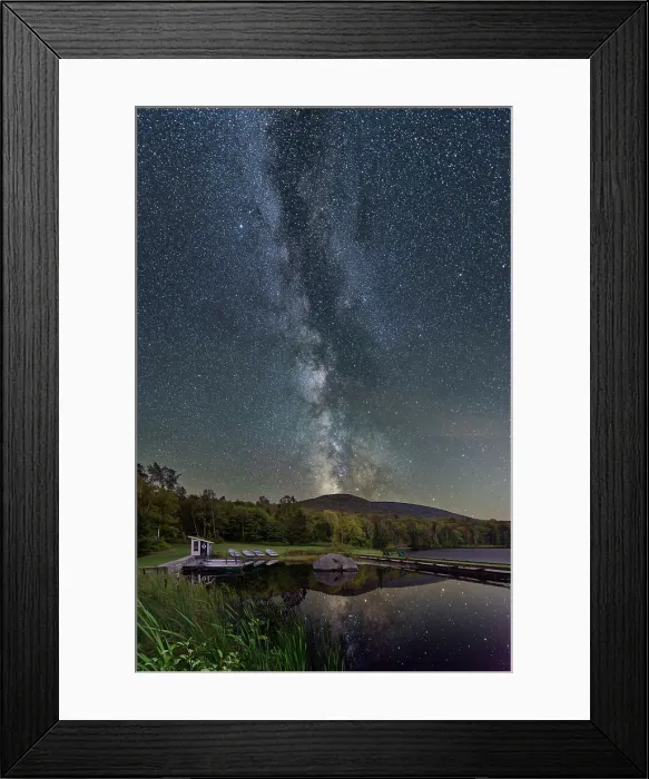 Framed Print : Milky Way reflection on Noyes Pond, Green Mountains, Groton, Vermont, USA Framed Print : Milky Way reflection on Noyes Pond, Green Mountains, Groton, Vermont, USA