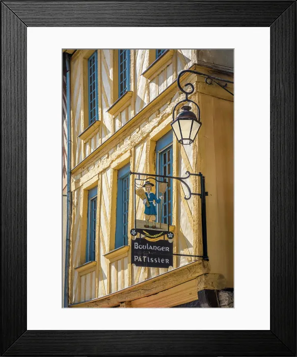 Framed Print : Bakery in an old half-timbered house in the old town of Dol-de-Bretagne, Ille-et-Vilaine, Brittany, France Framed Print : Bakery in an old half-timbered house in the old town of Dol-de-Bretagne, Ille-et-Vilaine, Brittany, France