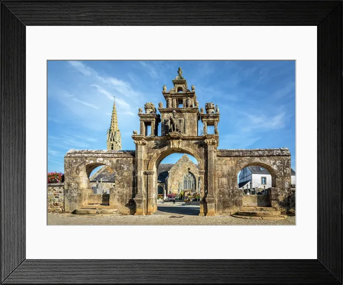 Framed Print : Portal of the church of Saint-Pierre-Saint-Paul in Argol, Finistere, Brittany, France