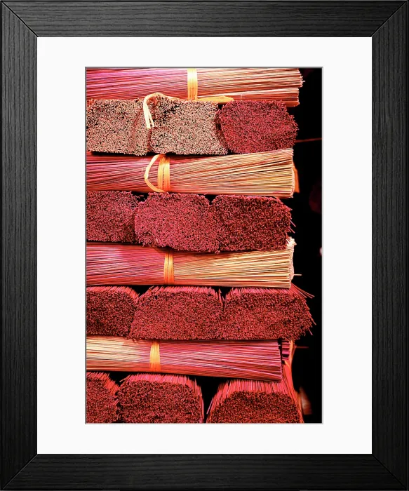 Framed Print : Multicolored incense sticks, Hanoi, Vietnam Framed Print : Multicolored incense sticks, Hanoi, Vietnam