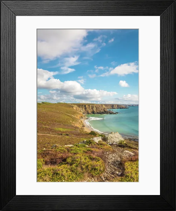Framed Print : Plage Porzh Koubou at Pointe de Dinan, Crozon, Finistere, Brittany, France Framed Print : Plage Porzh Koubou at Pointe de Dinan, Crozon, Finistere, Brittany, France