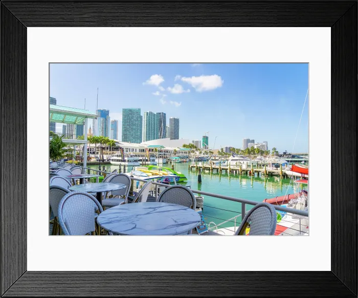 Framed Print : The marina by Bayside Marketplace, Downtown Miami, Miami, Florida, USA Framed Print : The marina by Bayside Marketplace, Downtown Miami, Miami, Florida, USA