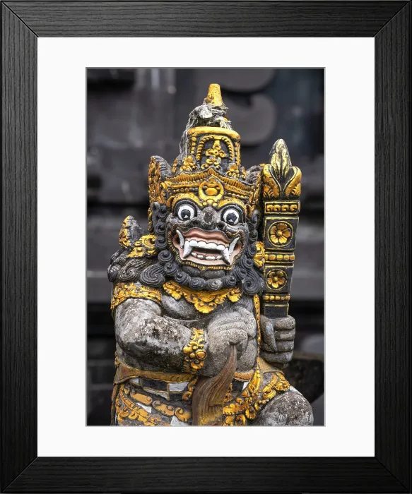 Framed Print : Dvarapala guardian statue, Pura Tanah Lot Temple, Bali, Indonesia Framed Print : Dvarapala guardian statue, Pura Tanah Lot Temple, Bali, Indonesia