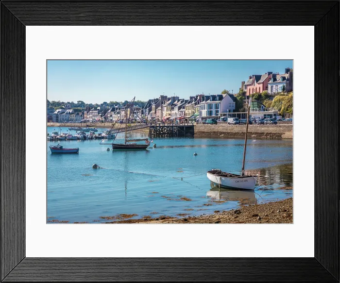 Framed Print : Sailboats in the harbor of Camaret-sur-Mer, Finistere, Brittany, France