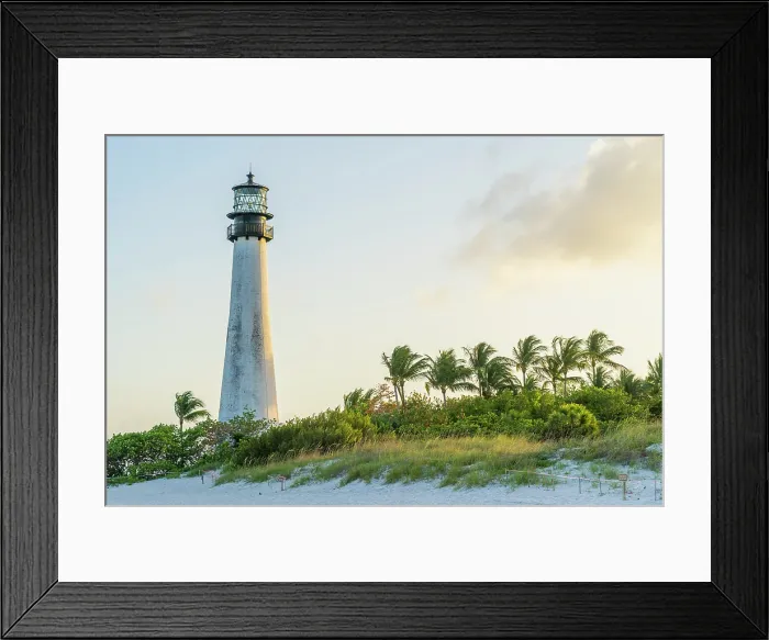 Framed Print : Cape Florida Lighthouse, Bill Baggs Cape Florida State Park, Key Biscayne, Florida Keys, Florida, USA