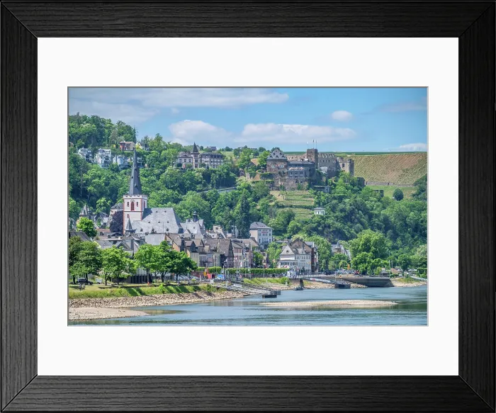 Framed Print : St. Goar with Rheinfels castle, Rhine valley, Rhineland-Palatinate, Germany Framed Print : St. Goar with Rheinfels castle, Rhine valley, Rhineland-Palatinate, Germany