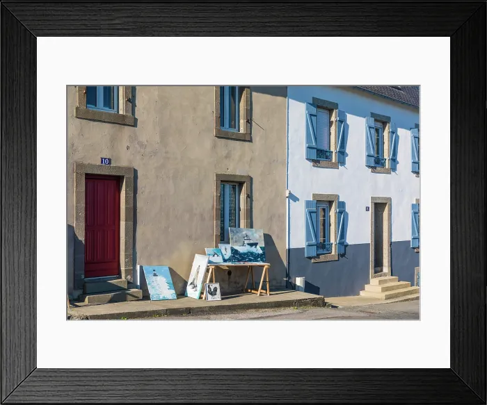 Framed Print : Painter's studio in the old town of Camaret-sur-Mer, Finistere, Brittany, France