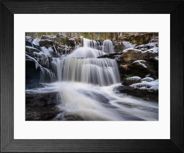 Framed Print : Garwin Falls in winter, Milford, New Hampshire, USA Framed Print : Garwin Falls in winter, Milford, New Hampshire, USA