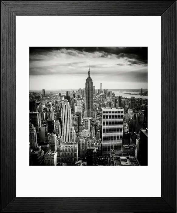 Framed Print : Manhattan and the Empire State Building, from Rockerfeller Centre, Manhattan, New York City, New York, USA Framed Print : Manhattan and the Empire State Building, from Rockerfeller Centre, Manhattan, New York City, New York, USA