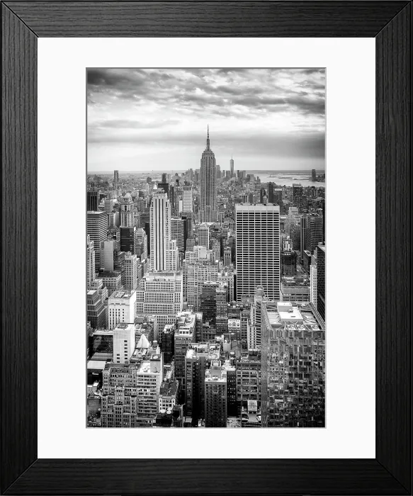 Framed Print : Manhattan and the Empire State Building, from Rockerfeller Centre, Manhattan, New York City, New York, USA Framed Print : Manhattan and the Empire State Building, from Rockerfeller Centre, Manhattan, New York City, New York, USA