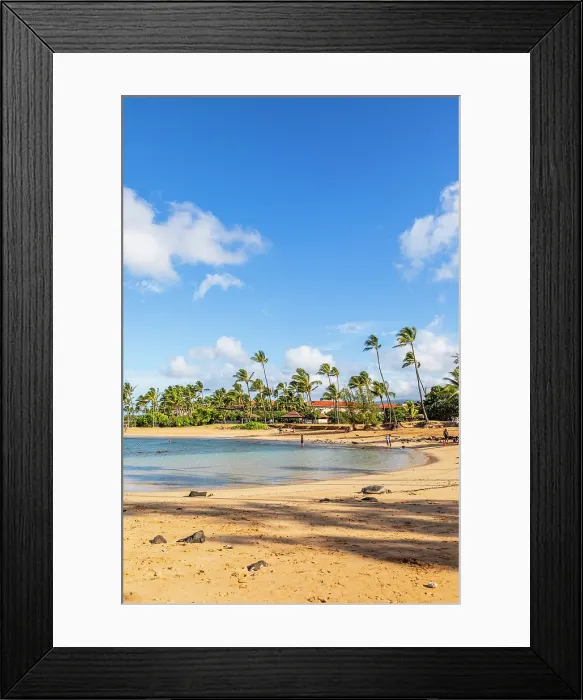 Framed Print : Poipu Beach, Kauai, Hawaii, USA, North America Framed Print : Poipu Beach, Kauai, Hawaii, USA, North America