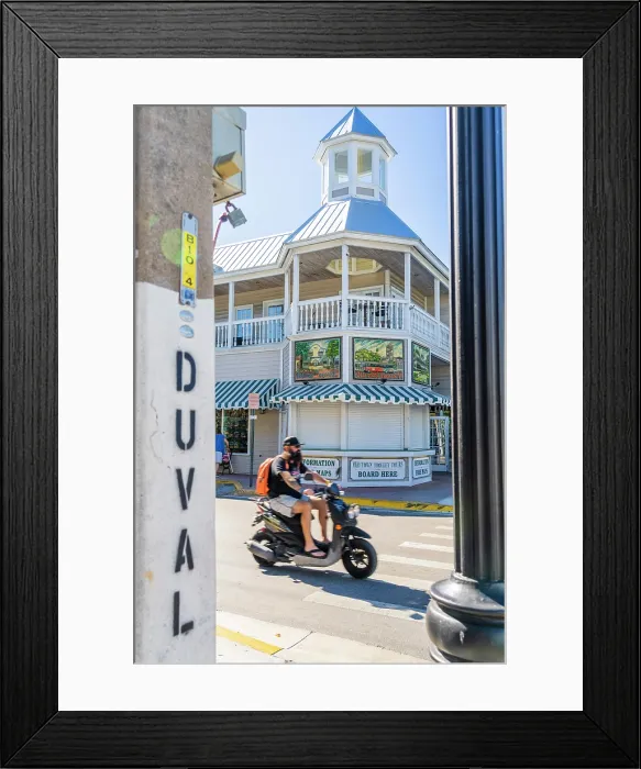 Framed Print : Colourful facade on Duval Street, Key West, Florida Keys, Florida, USA Framed Print : Colourful facade on Duval Street, Key West, Florida Keys, Florida, USA