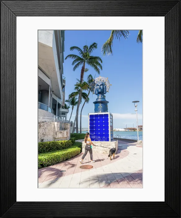 Framed Print : Sculpture on Miami Riverwalk, Miami, Florida, USA Framed Print : Sculpture on Miami Riverwalk, Miami, Florida, USA