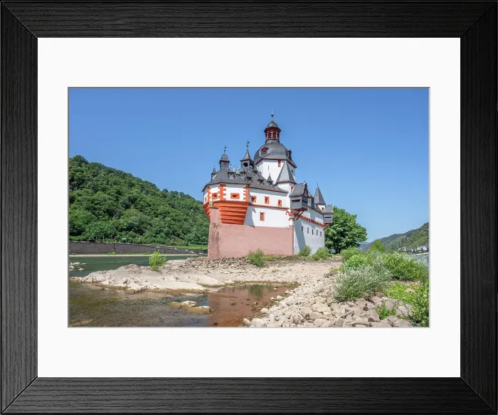 Framed Print : River Rhine with Pfalzgrafenstein Castle, Kaub, Rhine valley, Rhineland-Palatinate, Germany Framed Print : River Rhine with Pfalzgrafenstein Castle, Kaub, Rhine valley, Rhineland-Palatinate, Germany