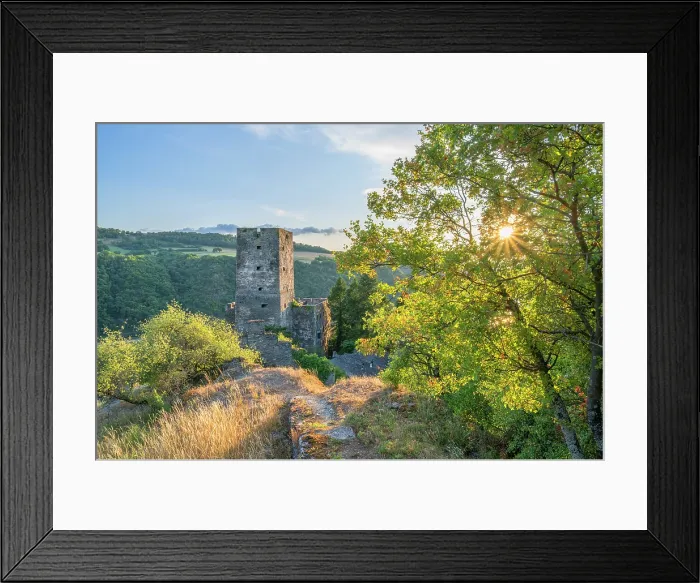 Framed Print : Gutenfels castle at sunset, Kaub, Rhine valley, Rhineland-Palatinate, Germany Framed Print : Gutenfels castle at sunset, Kaub, Rhine valley, Rhineland-Palatinate, Germany