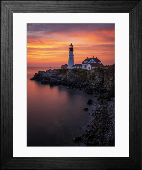 Framed Print : Sunrise from Portland Head Lighthouse, Cape Elizabeth, Maine, USA Framed Print : Sunrise from Portland Head Lighthouse, Cape Elizabeth, Maine, USA