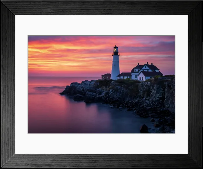 Framed Print : Sunrise from Portland Head Lighthouse, Cape Elizabeth, Maine, USA Framed Print : Sunrise from Portland Head Lighthouse, Cape Elizabeth, Maine, USA