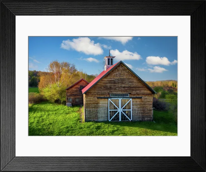Framed Print : Natural barn in spring, Northeast Kingdom, Guildhall, Vermont, USA Framed Print : Natural barn in spring, Northeast Kingdom, Guildhall, Vermont, USA