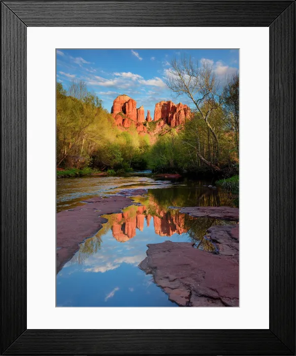 Framed Print : Cathedral Rock reflection in Coconino National Forest, Sedona, Arizona, USA Framed Print : Cathedral Rock reflection in Coconino National Forest, Sedona, Arizona, USA