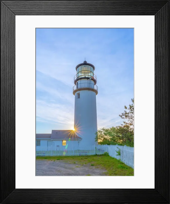 Framed Print : USA, Massachusetts, Cape Cod, Outer Cape, Cape Cod National Seashore, Truro, Highland or Cape Cod Lighthouse at Sunrise Framed Print : USA, Massachusetts, Cape Cod, Outer Cape, Cape Cod National Seashore, Truro, Highland or Cape Cod Lighthouse at Sunrise