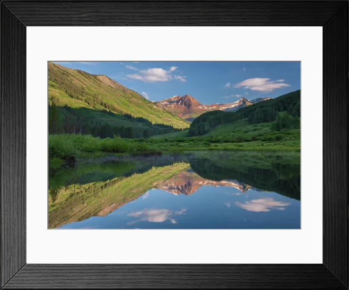 Framed Print : Reflection of Mount Baldy, Crested Butte, Colorado, USA Framed Print : Reflection of Mount Baldy, Crested Butte, Colorado, USA
