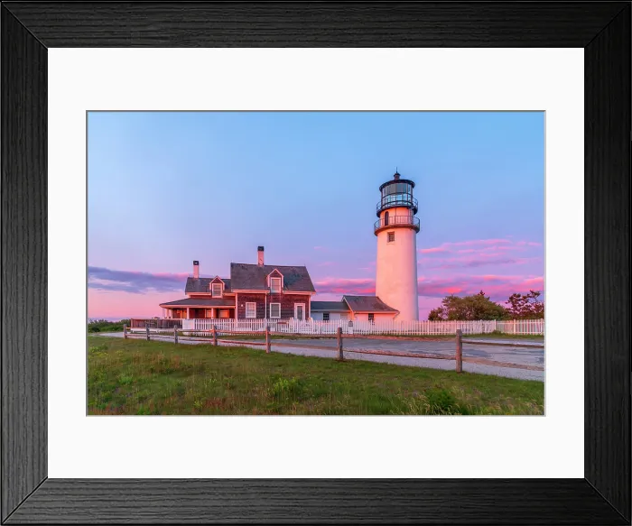 Framed Print : USA, Massachusetts, Cape Cod, Outer Cape, Cape Cod National Seashore, Truro, Highland or Cape Cod Lighthouse at Sunset Framed Print : USA, Massachusetts, Cape Cod, Outer Cape, Cape Cod National Seashore, Truro, Highland or Cape Cod Lighthouse at Sunset