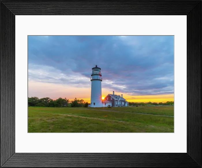 Framed Print : USA, Massachusetts, Cape Cod, Outer Cape, Cape Cod National Seashore, Truro, Highland or Cape Cod Lighthouse at Sunset Framed Print : USA, Massachusetts, Cape Cod, Outer Cape, Cape Cod National Seashore, Truro, Highland or Cape Cod Lighthouse at Sunset