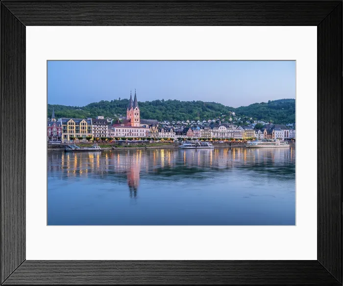 Framed Print : Boppard at dusk, Rhine Valley, Rhineland-Palatinate, Germany Framed Print : Boppard at dusk, Rhine Valley, Rhineland-Palatinate, Germany