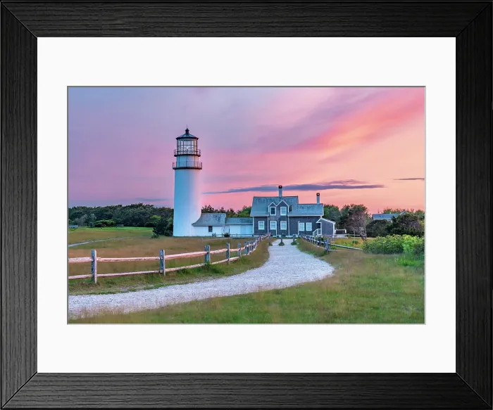 Framed Print : USA, Massachusetts, Cape Cod, Outer Cape, Cape Cod National Seashore, Truro, Highland or Cape Cod Lighthouse at Sunset Framed Print : USA, Massachusetts, Cape Cod, Outer Cape, Cape Cod National Seashore, Truro, Highland or Cape Cod Lighthouse at Sunset