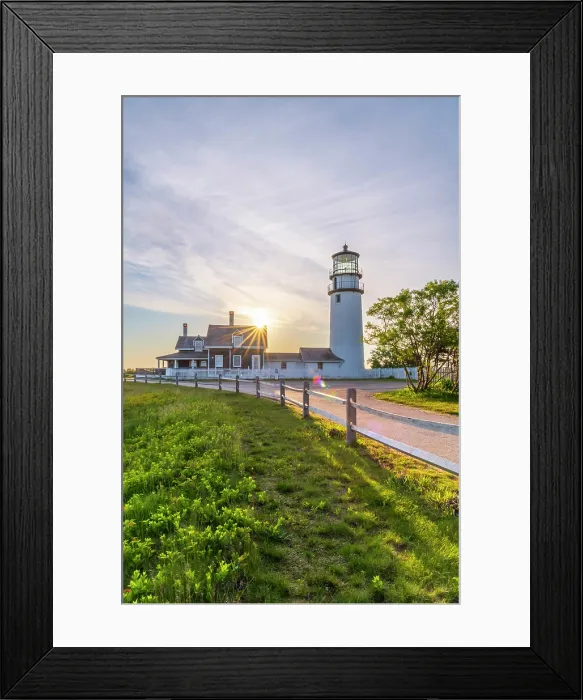 Framed Print : USA, Massachusetts, Cape Cod, Outer Cape, Cape Cod National Seashore, Truro, Highland or Cape Cod Lighthouse at Sunrise Framed Print : USA, Massachusetts, Cape Cod, Outer Cape, Cape Cod National Seashore, Truro, Highland or Cape Cod Lighthouse at Sunrise