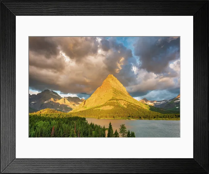 Framed Print : Sunrise at Grinnell Point, Glacier National Park, Montana, USA
