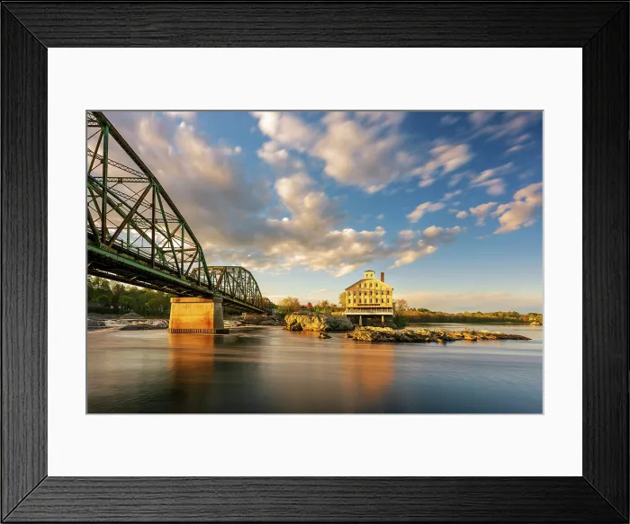 Framed Print : Frank J Wood bridge, Topsham and Brunswick, Maine, USA Framed Print : Frank J Wood bridge, Topsham and Brunswick, Maine, USA