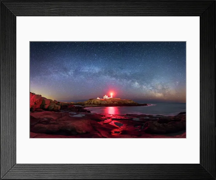 Framed Print : Milky Way over Nubble Lighthouse, Cape Neddick, Maine, USA Framed Print : Milky Way over Nubble Lighthouse, Cape Neddick, Maine, USA