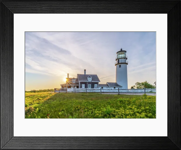 Framed Print : USA, Massachusetts, Cape Cod, Outer Cape, Cape Cod National Seashore, Truro, Highland or Cape Cod Lighthouse at Sunrise Framed Print : USA, Massachusetts, Cape Cod, Outer Cape, Cape Cod National Seashore, Truro, Highland or Cape Cod Lighthouse at Sunrise